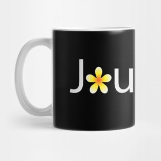 Journey artistic text design Mug